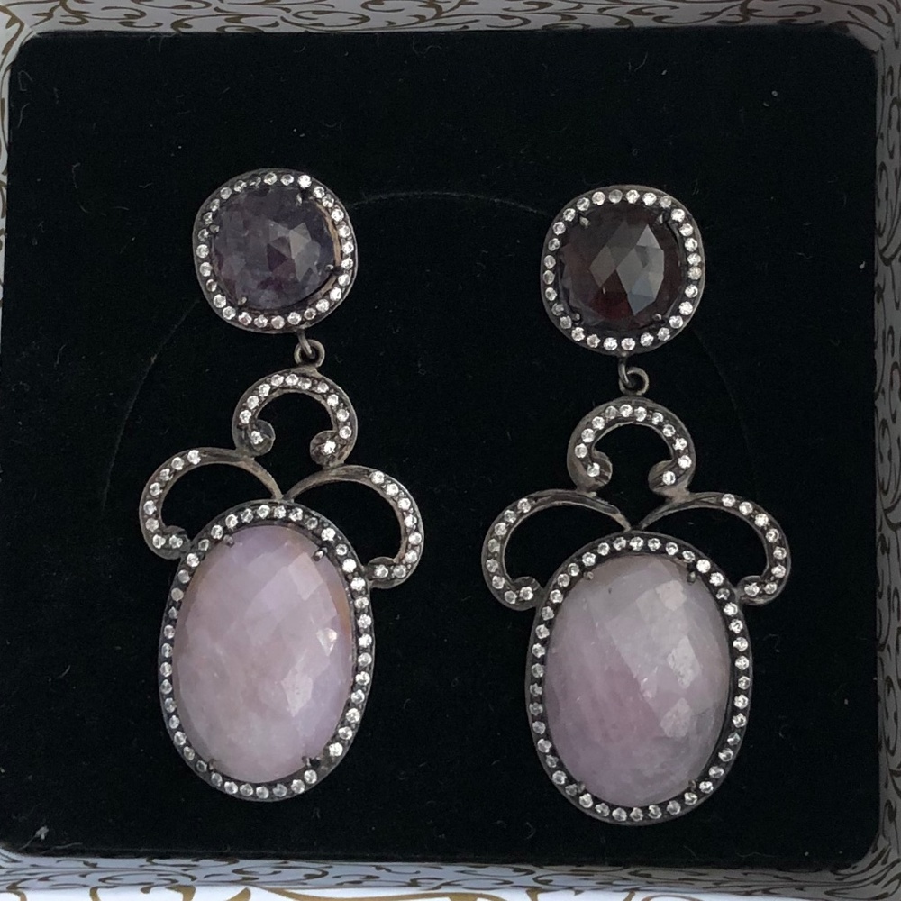 Gemstone Drop Earrings